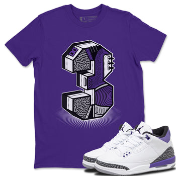 Jordan 3 Dark Iris Sneaker Match Tees Three Statue Sneaker Tees Jordan 3 Dark Iris Sneaker Release Tees Unisex Shirts