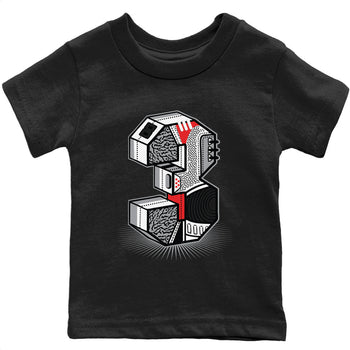 Jordan 3 Fire Red Sneaker Match Tees Three Statue Sneaker Tees Jordan 3 Fire Red Sneaker Release Tees Kids Shirts