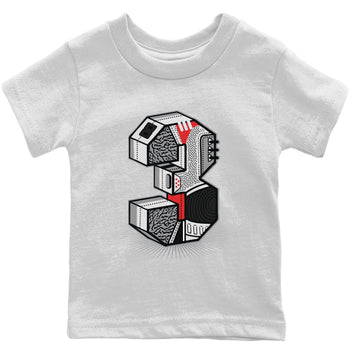 Jordan 3 Fire Red Sneaker Match Tees Three Statue Sneaker Tees Jordan 3 Fire Red Sneaker Release Tees Kids Shirts