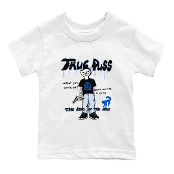 11s Low Space shirt to match jordans Thug Puss sneaker tees Air Jordan 11 Black/Varsity Royal SNRT sneaker release tees baby toddler White 2 cotton Shirt