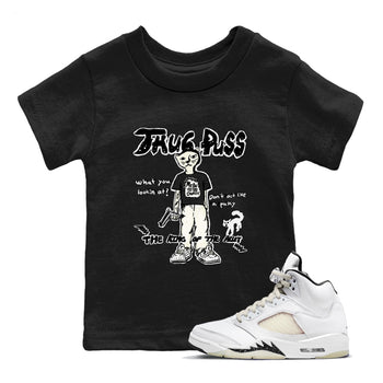 5s Sail shirt to match jordans Thug Puss sneaker tees Air Jordan 5 Sail SNRT sneaker release tees baby toddler Black 1 cotton Shirt