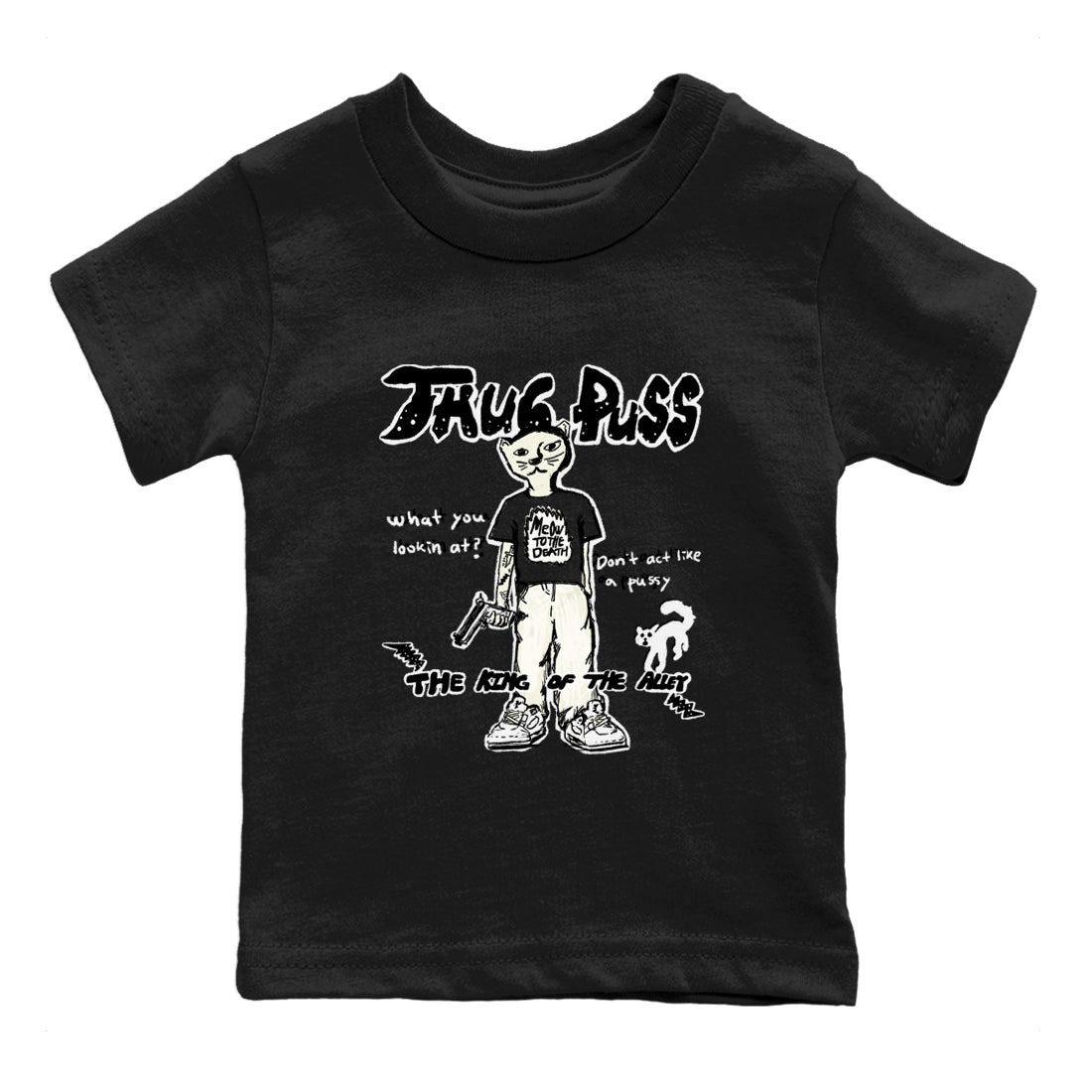 5s Sail shirt to match jordans Thug Puss sneaker tees Air Jordan 5 Sail SNRT sneaker release tees baby toddler Black 2 cotton Shirt