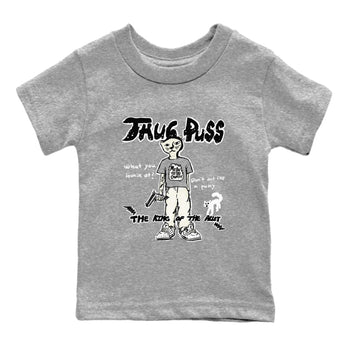 5s Sail shirt to match jordans Thug Puss sneaker tees Air Jordan 5 Sail SNRT sneaker release tees baby toddler Heather Grey 2 cotton Shirt