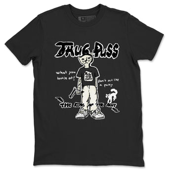 5s Sail shirt to match jordans Thug Puss sneaker tees Air Jordan 5 Sail SNRT Sneaker Release Tees unisex cotton Black 2 crew neck shirt