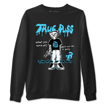 9s Powder Blue shirt to match jordans Thug Puss sneaker tees Air Jordan 9 Powder Blue SNRT Sneaker Release Tees unisex cotton Black 2 crew neck shirt