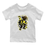 Air Jordan 4 Thunder Sneaker Match Tees Thunder boy Sneaker Tees Yellow AJ4 Thunder Sneaker Release Tees Kids Shirts White 2