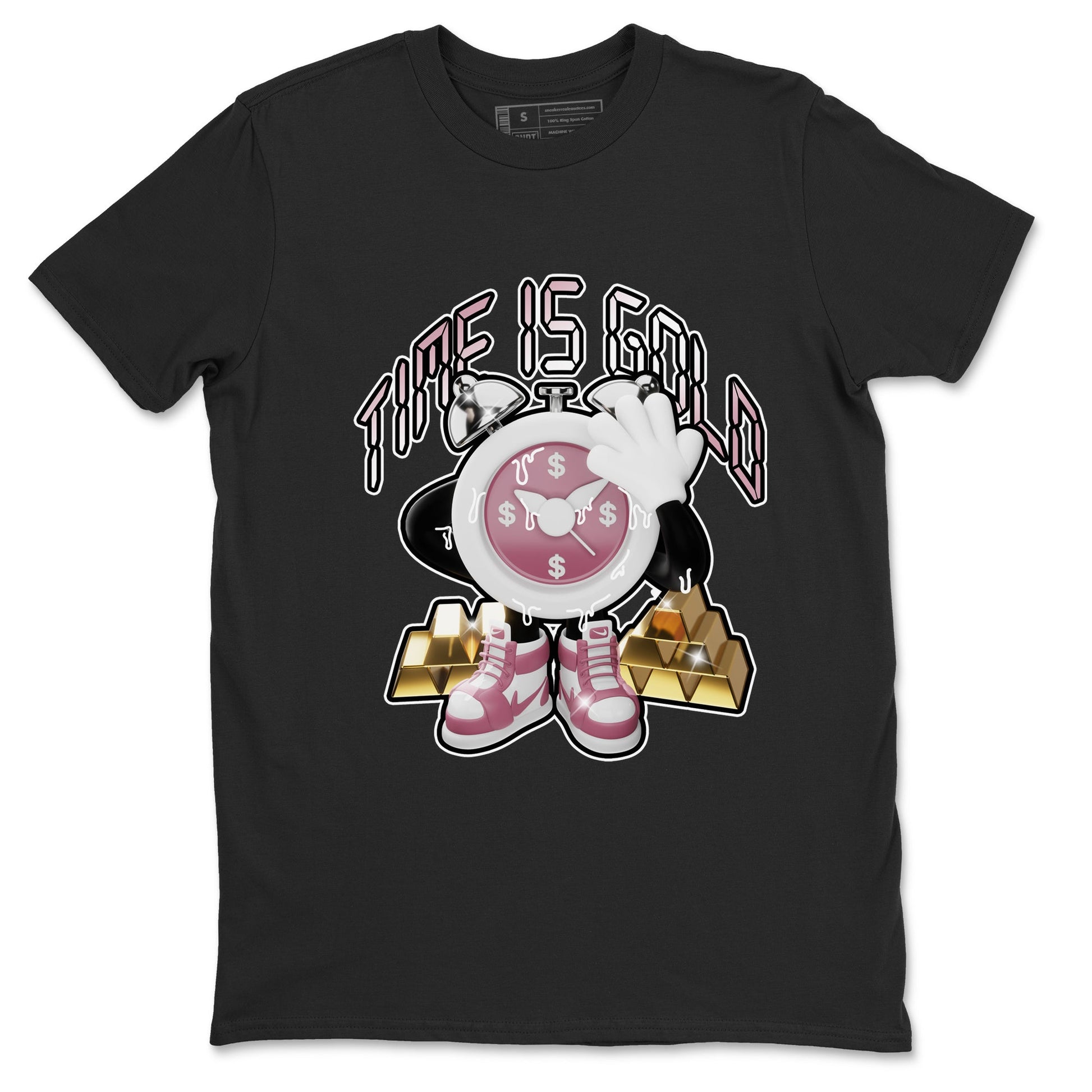 Air Jordan 1 Mauve shirt to match jordans Time Is Gold sneaker tees AJ1Mauve SNRT Sneaker Release Tees Unisex Black 2 T-Shirt