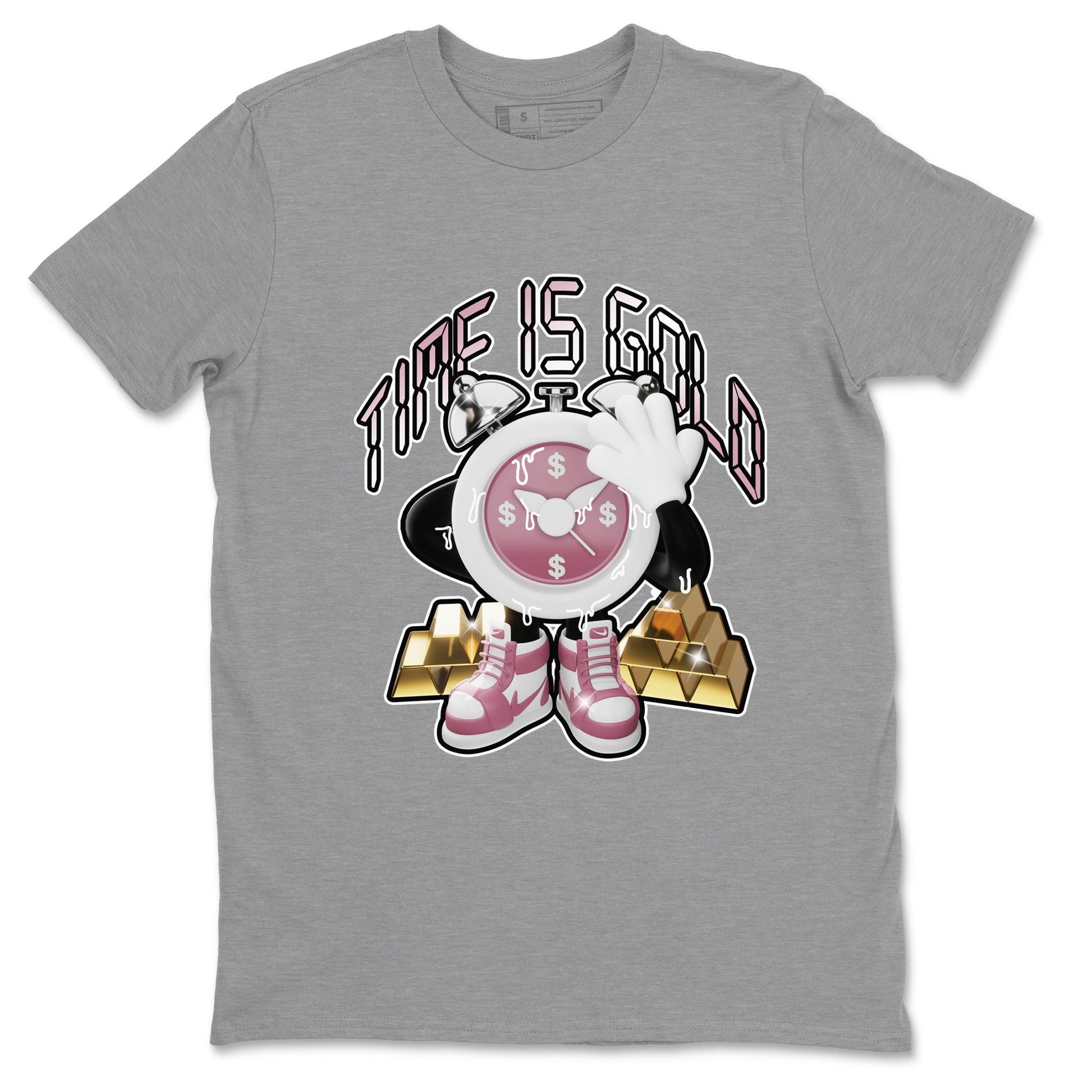 Air Jordan 1 Mauve shirt to match jordans Time Is Gold sneaker tees AJ1Mauve SNRT Sneaker Release Tees Unisex Heather Grey 2 T-Shirt