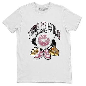 Air Jordan 1 Mauve shirt to match jordans Time Is Gold sneaker tees AJ1Mauve SNRT Sneaker Release Tees Unisex White 2 T-Shirt
