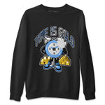 Air Jordan 1 UNC Toe shirt to match jordans Time Is Gold sneaker tees AJ1 UNC Toe SNRT Sneaker Release Tees Unisex Black 2 T-Shirt