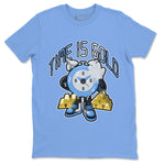 Air Jordan 1 UNC Toe shirt to match jordans Time Is Gold sneaker tees AJ1 UNC Toe SNRT Sneaker Release Tees Unisex Carolina Blue 2 T-Shirt