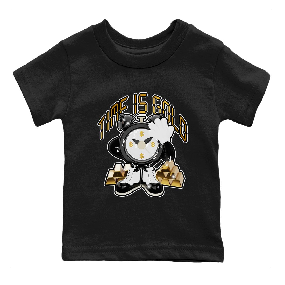 Air Jordan 11 Gratitude shirt to match jordans Time Is Gold sneaker tees AJ11 Gratitude SNRT Sneaker Release Tees Baby Toddler Black 2 T-Shirt