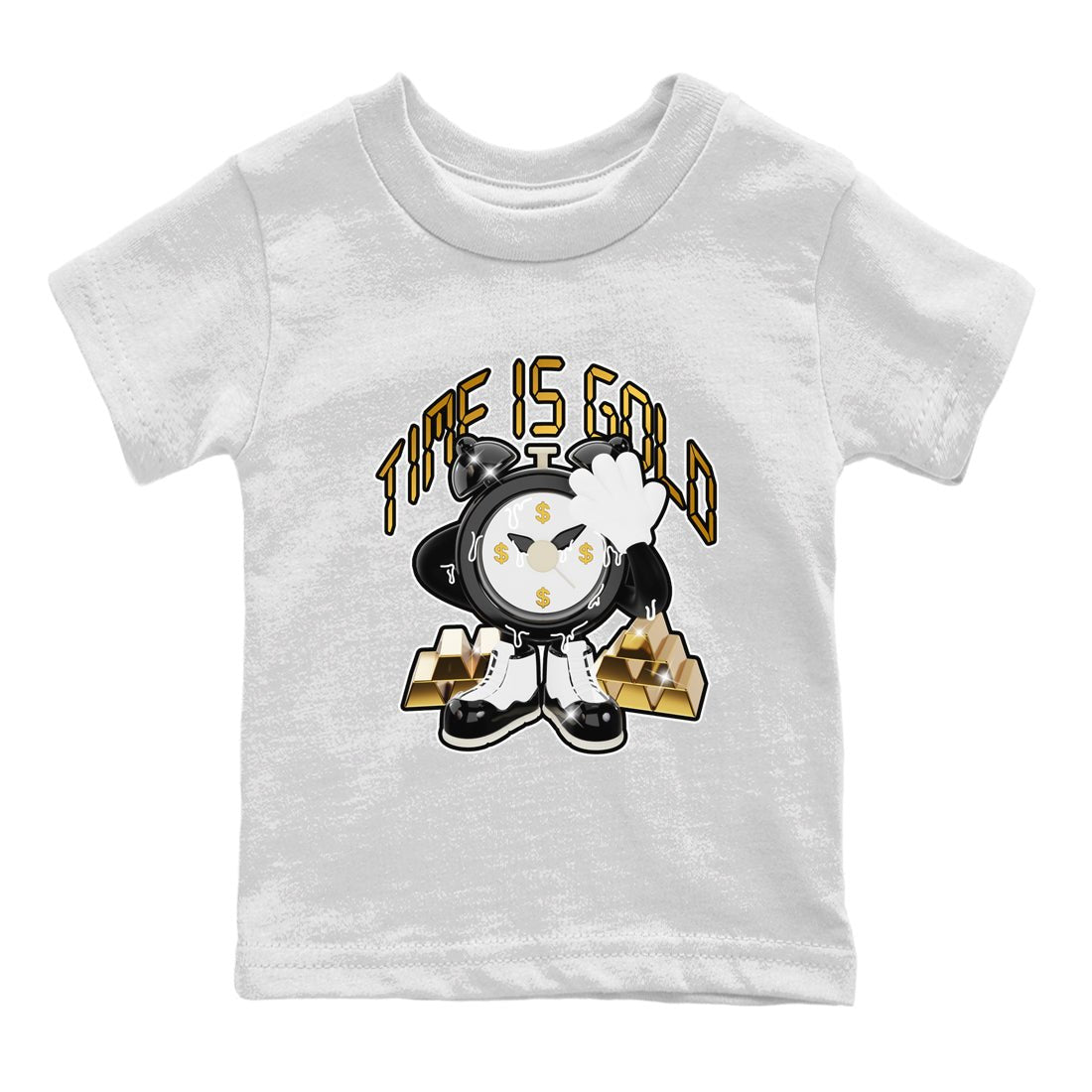 Air Jordan 11 Gratitude shirt to match jordans Time Is Gold sneaker tees AJ11 Gratitude SNRT Sneaker Release Tees Baby Toddler White 2 T-Shirt