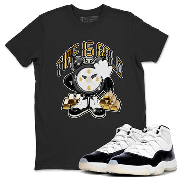 Air Jordan 11 Gratitude shirt to match jordans Time Is Gold sneaker tees AJ11 Gratitude SNRT Sneaker Release Tees Unisex Black 1 T-Shirt