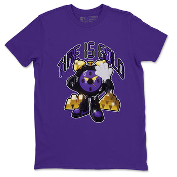 Air Jordan 12 Field Purple shirt to match jordans Time Is Gold sneaker tees AJ12 Field Purple SNRT Sneaker Release Tees Unisex Purple 2 T-Shirt