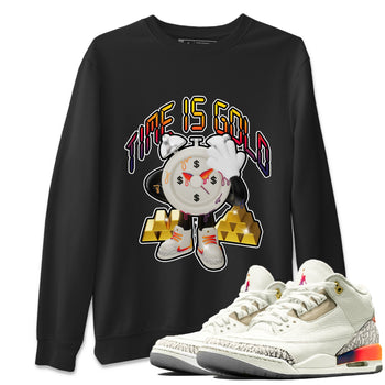 Air Jordan 3 J Balvin shirt to match jordans Time Is Gold sneaker tees AJ3 Balvin  SNRT Sneaker Release Tees LGBTQ Gay Pride T-Shirt Unisex Black 1 T-Shirt