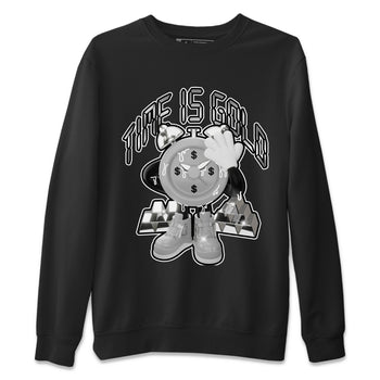Air Jordan 4 Light Iron Ore shirt to match jordans Time Is Gold sneaker tees AJ4 Frozen Moments SNRT Sneaker Release Tees Unisex Black 2 T-Shirt