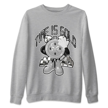 Air Jordan 4 Light Iron Ore shirt to match jordans Time Is Gold sneaker tees AJ4 Frozen Moments SNRT Sneaker Release Tees Unisex Heather Grey 2 T-Shirt
