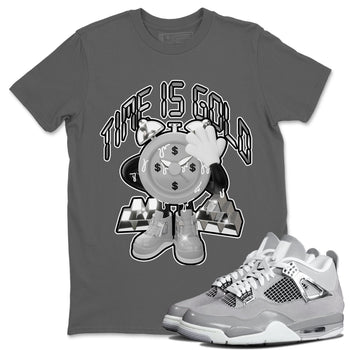 Air Jordan 4 Light Iron Ore shirt to match jordans Time Is Gold sneaker tees AJ4 Frozen Moments SNRT Sneaker Release Tees Unisex Cool Grey 1 T-Shirt