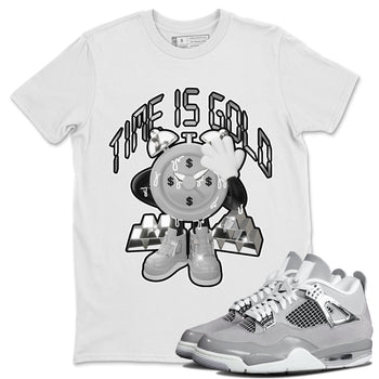 Air Jordan 4 Light Iron Ore shirt to match jordans Time Is Gold sneaker tees AJ4 Frozen Moments SNRT Sneaker Release Tees Unisex White 1 T-Shirt