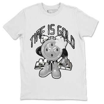 Air Jordan 4 Light Iron Ore shirt to match jordans Time Is Gold sneaker tees AJ4 Frozen Moments SNRT Sneaker Release Tees Unisex White 2 T-Shirt