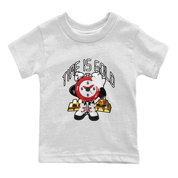 Air Jordan 4 Red Cement shirt to match jordans Time Is Gold sneaker tees AJ4 Red Cement SNRT Sneaker Release Tees Baby Toddler White 2 T-Shirt