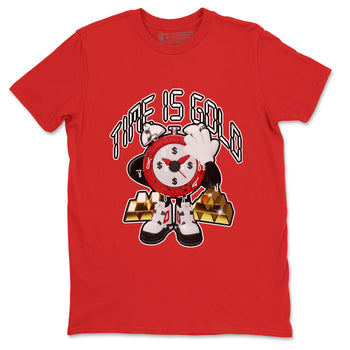 Air Jordan 4 Red Cement shirt to match jordans Time Is Gold sneaker tees AJ4 Red Cement SNRT Sneaker Release Tees Unisex Red 2 T-Shirt