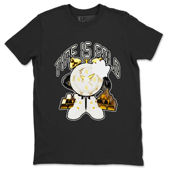 4s Sail shirt to match jordans Time Is Gold sneaker tees Air Jordan 4 Sail SNRT Sneaker Release Tees unisex cotton Black 2 crew neck shirt