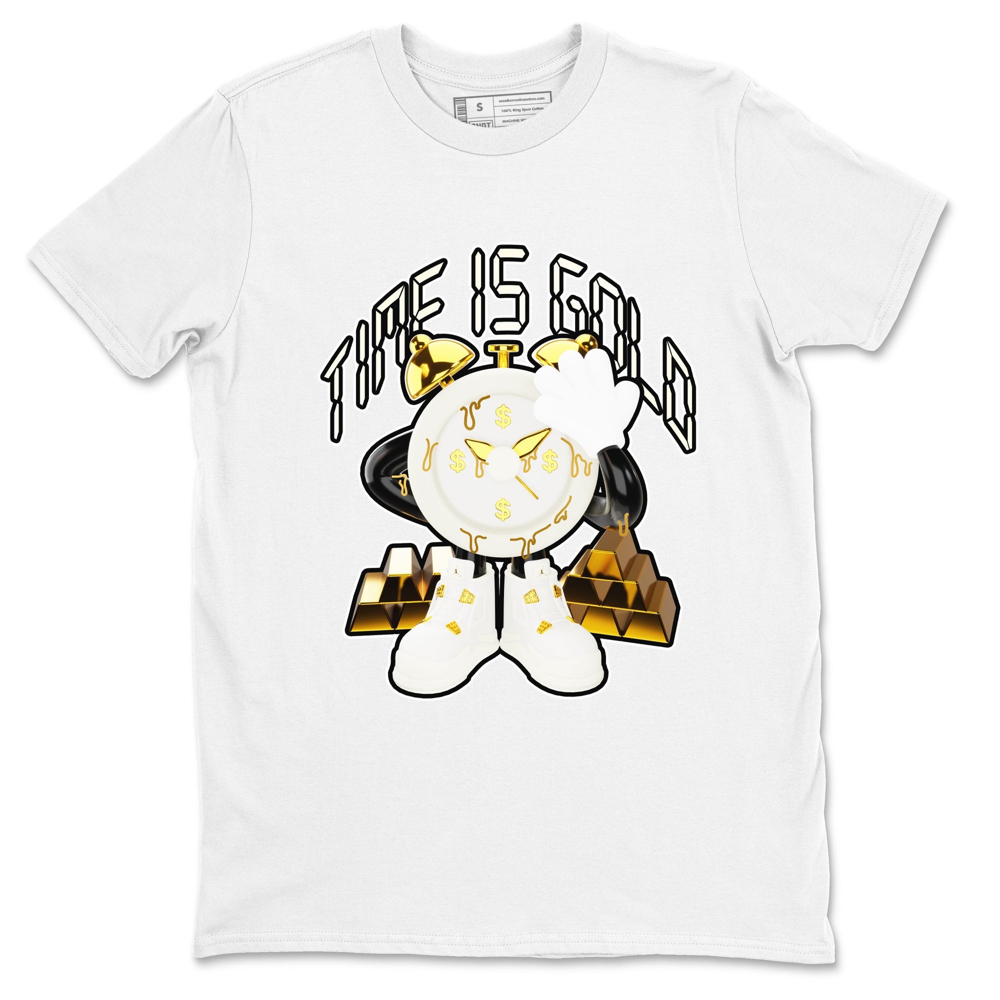 4s Sail shirt to match jordans Time Is Gold sneaker tees Air Jordan 4 Sail SNRT Sneaker Release Tees unisex cotton White 1 crew neck shirt