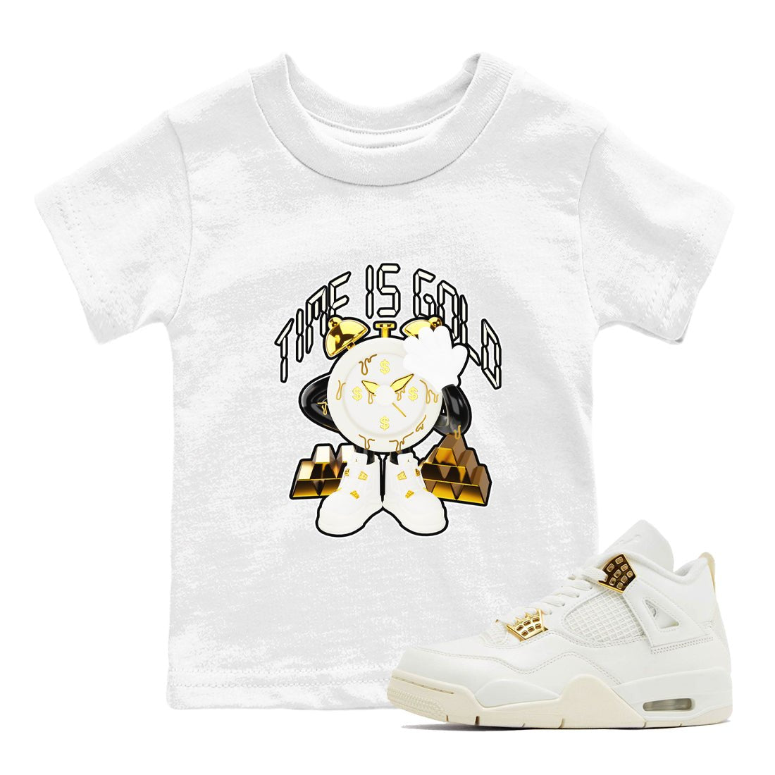 4s Sail shirt to match jordans Make It Rain Money sneaker tees Air Jordan 4 Sail SNRT sneaker release tees baby toddler White 1 cotton Shirt