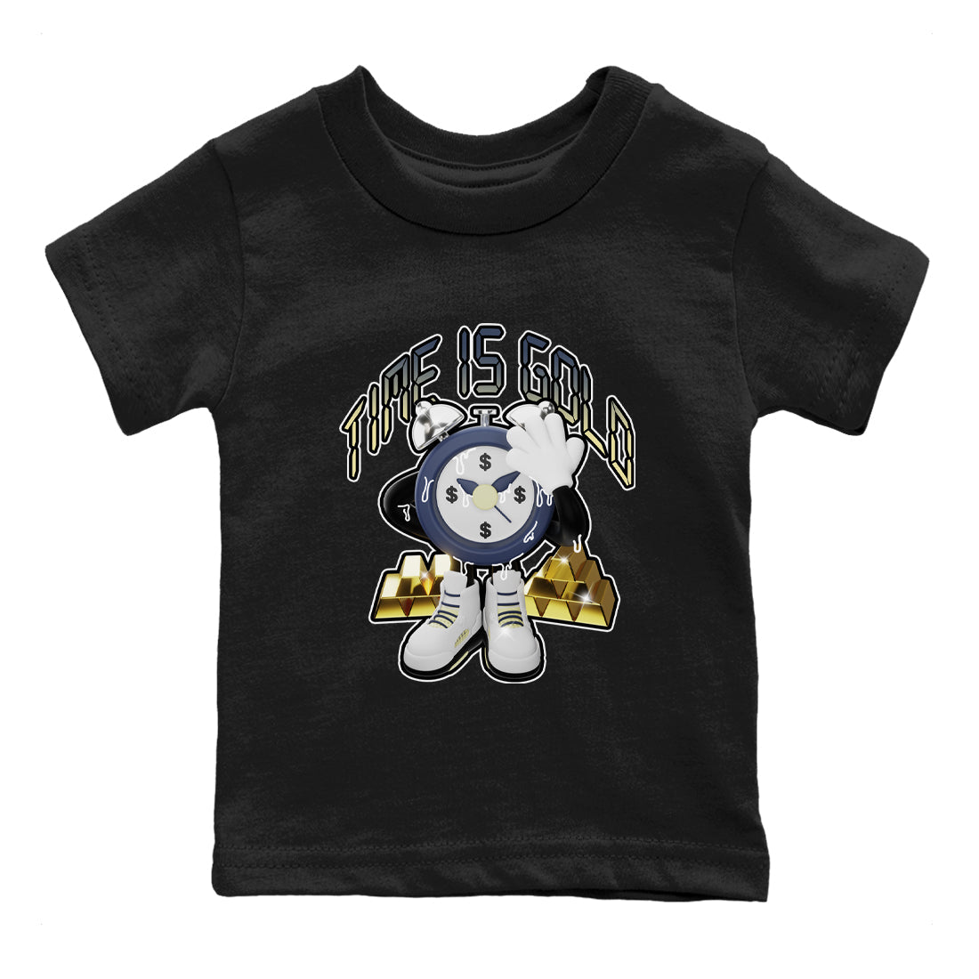 Air Jordan 5 A Ma Maniere x Photon Dust shirt to match jordans Time Is Gold sneaker tees Jordan 5 A Ma Maniere "Dawn" SNRT Sneaker Release Tees Baby Toddler Black 2 T-Shirt