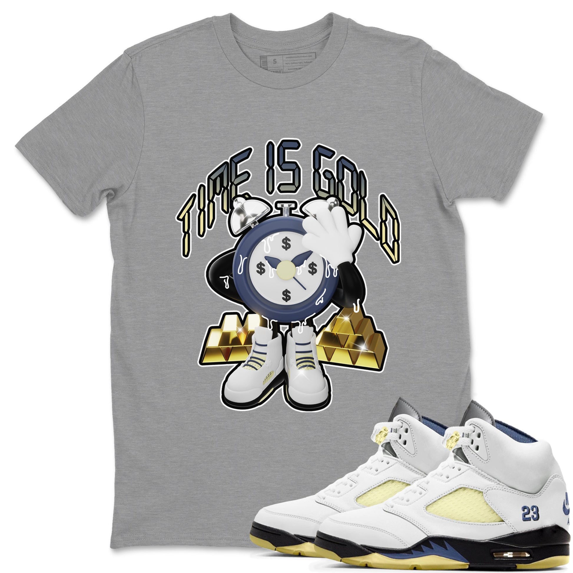 Air Jordan 5 A Ma Maniere x Photon Dust shirt to match jordans Time Is Gold sneaker tees Jordan 5 A Ma Maniere "Dawn" SNRT Sneaker Release Tees Unisex Heather Grey 1 T-Shirt