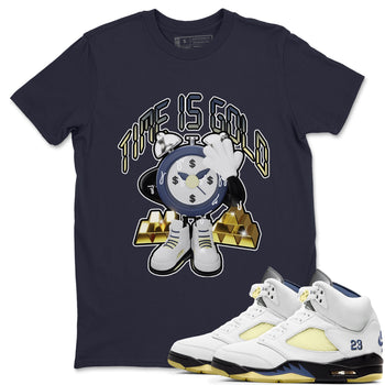 Air Jordan 5 A Ma Maniere x Photon Dust shirt to match jordans Time Is Gold sneaker tees Jordan 5 A Ma Maniere "Dawn" SNRT Sneaker Release Tees Unisex Navy 1 T-Shirt