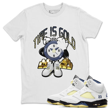 Air Jordan 5 A Ma Maniere x Photon Dust shirt to match jordans Time Is Gold sneaker tees Jordan 5 A Ma Maniere "Dawn" SNRT Sneaker Release Tees Unisex White 1 T-Shirt