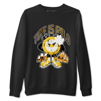 6s Yellow Ochre shirt to match jordans Time Is Gold sneaker tees Air Jordan 6 Yellow Ochre SNRT Sneaker Release Tees Unisex Black 2 T-Shirt