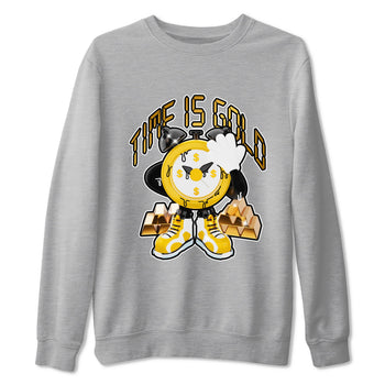 6s Yellow Ochre shirt to match jordans Time Is Gold sneaker tees Air Jordan 6 Yellow Ochre SNRT Sneaker Release Tees Unisex Heather Grey 2 T-Shirt