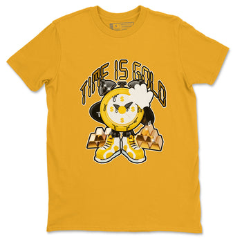 6s Yellow Ochre shirt to match jordans Time Is Gold sneaker tees Air Jordan 6 Yellow Ochre SNRT Sneaker Release Tees Unisex Gold 2 T-Shirt