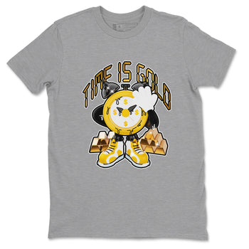 6s Yellow Ochre shirt to match jordans Time Is Gold sneaker tees Air Jordan 6 Yellow Ochre SNRT Sneaker Release Tees Unisex Heather Grey 2 T-Shirt