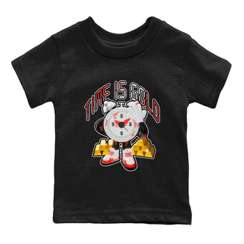 Air Jordan 7 White Infrared shirt to match jordans Time Is Gold sneaker tees AJ7 White Infrared SNRT Sneaker Release Tees Baby Toddler Black 2 T-Shirt