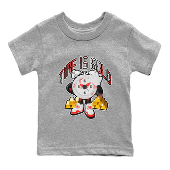 Air Jordan 7 White Infrared shirt to match jordans Time Is Gold sneaker tees AJ7 White Infrared SNRT Sneaker Release Tees Baby Toddler Heather Grey 2 T-Shirt
