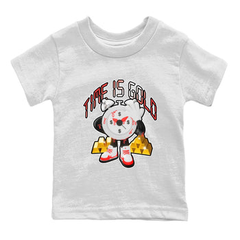 Air Jordan 7 White Infrared shirt to match jordans Time Is Gold sneaker tees AJ7 White Infrared SNRT Sneaker Release Tees Baby Toddler White 2 T-Shirt