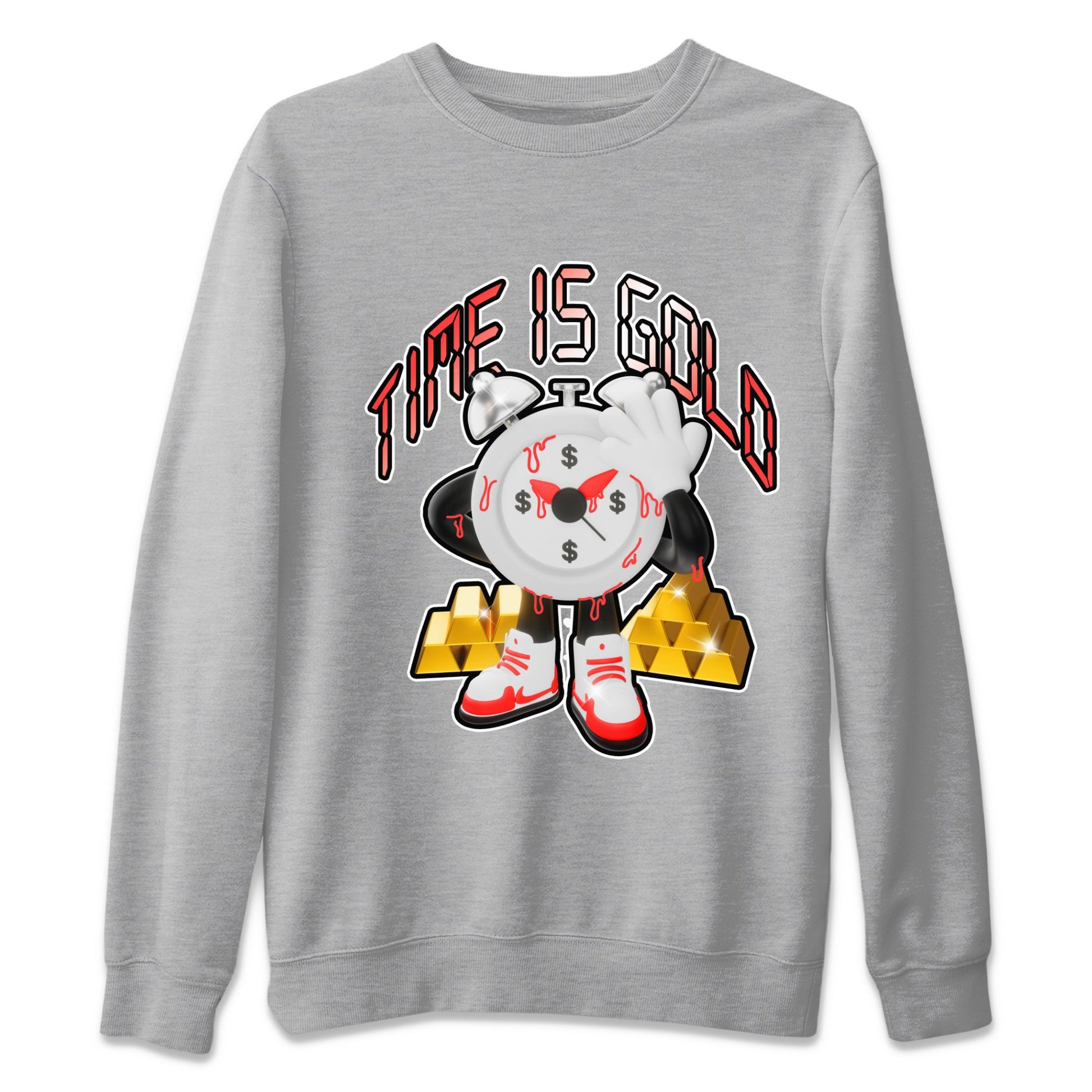 Air Jordan 7 White Infrared shirt to match jordans Time Is Gold sneaker tees AJ7 White Infrared SNRT Sneaker Release Tees Unisex Heather Grey 2 T-Shirt