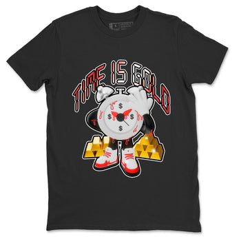 Air Jordan 7 White Infrared shirt to match jordans Time Is Gold sneaker tees AJ7 White Infrared SNRT Sneaker Release Tees Unisex Black 2 T-Shirt