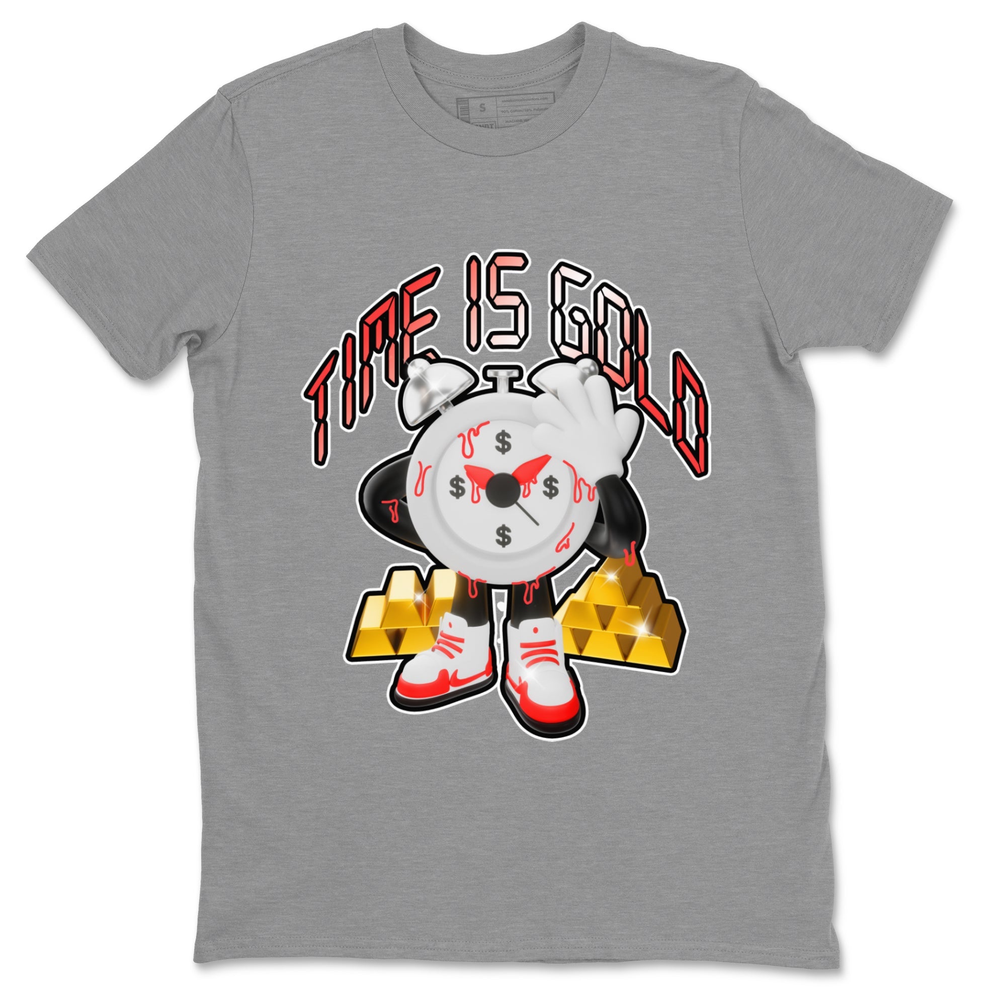 Air Jordan 7 White Infrared shirt to match jordans Time Is Gold sneaker tees AJ7 White Infrared SNRT Sneaker Release Tees Unisex Heather Grey 2 T-Shirt