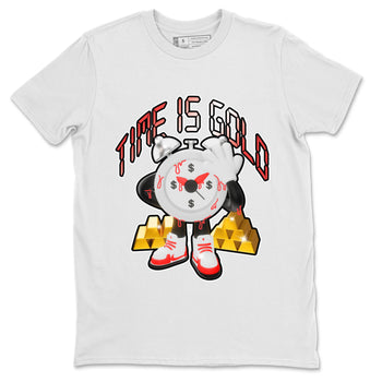 Air Jordan 7 White Infrared shirt to match jordans Time Is Gold sneaker tees AJ7 White Infrared SNRT Sneaker Release Tees Unisex White 2 T-Shirt