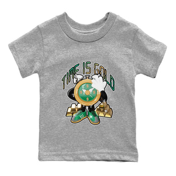 Samba Collegiate Green Gum shirt to match jordans Time Is Gold sneaker tees Adidas Green Gum SNRT Sneaker Release Tees Baby Toddler Heather Grey 2 T-Shirt