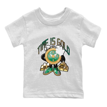 Samba Collegiate Green Gum shirt to match jordans Time Is Gold sneaker tees Adidas Green Gum SNRT Sneaker Release Tees Baby Toddler White 2 T-Shirt