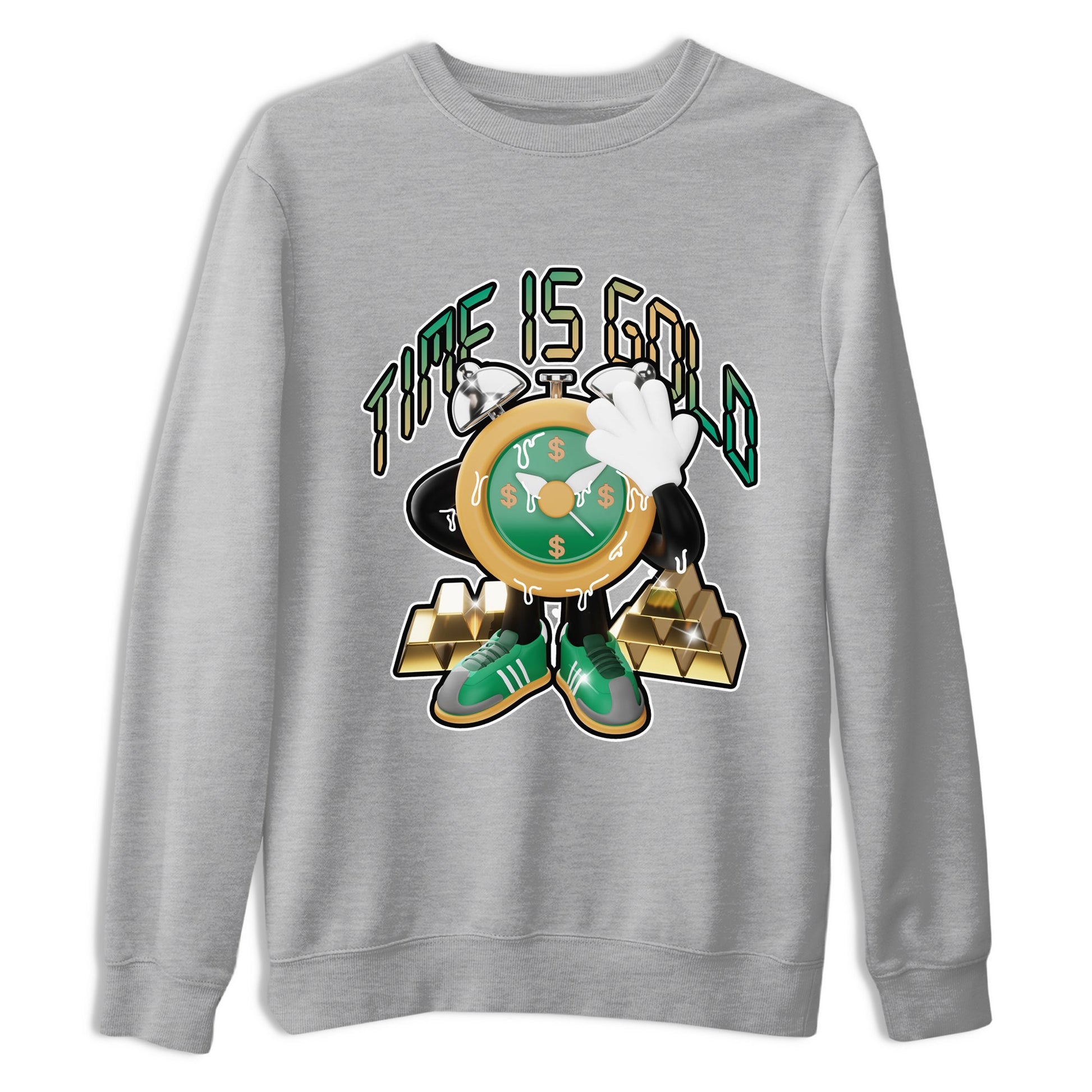 Samba Collegiate Green Gum shirt to match jordans Time Is Gold sneaker tees Adidas Green Gum SNRT Sneaker Release Tees Unisex Heather Grey 2 T-Shirt