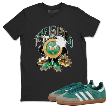 Samba Collegiate Green Gum shirt to match jordans Time Is Gold sneaker tees Adidas Green Gum SNRT Sneaker Release Tees Unisex Black 1 T-Shirt