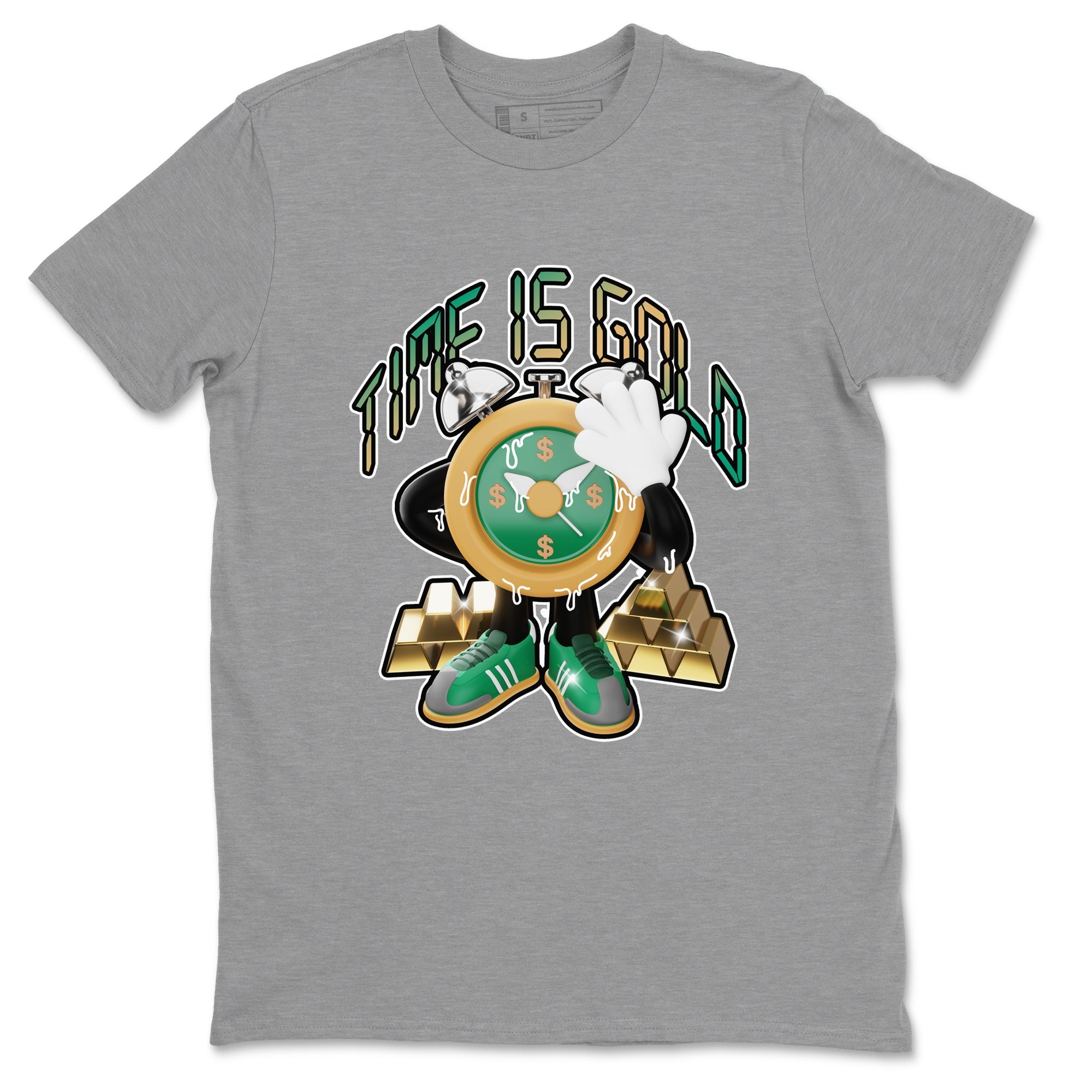 Samba Collegiate Green Gum shirt to match jordans Time Is Gold sneaker tees Adidas Green Gum SNRT Sneaker Release Tees Unisex Heather Grey 2 T-Shirt